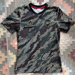 Authentic Maharishi x Arsenal FC Short Sleeve Camo Shirt Jersey by Adidas Small